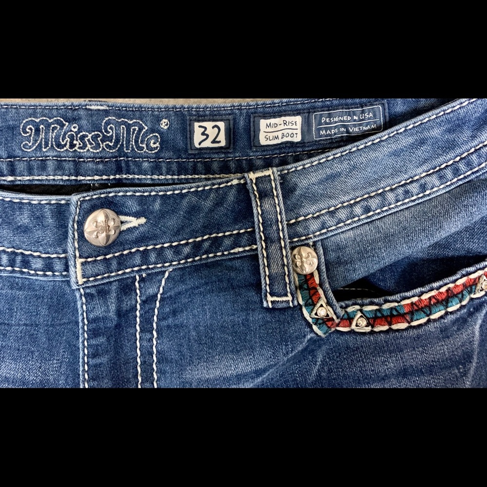 Miss me slim boot jeans 32x34